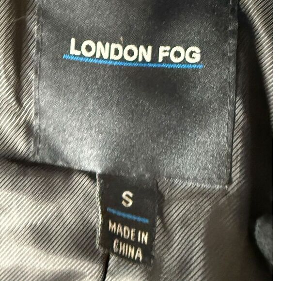 London Fog Men's Dark Gray Button Coat  Wool Blend - Lined - Size Small - Picture 4 of 7